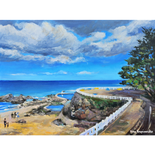 The seawater pool in Saint-Quay 30x40cm