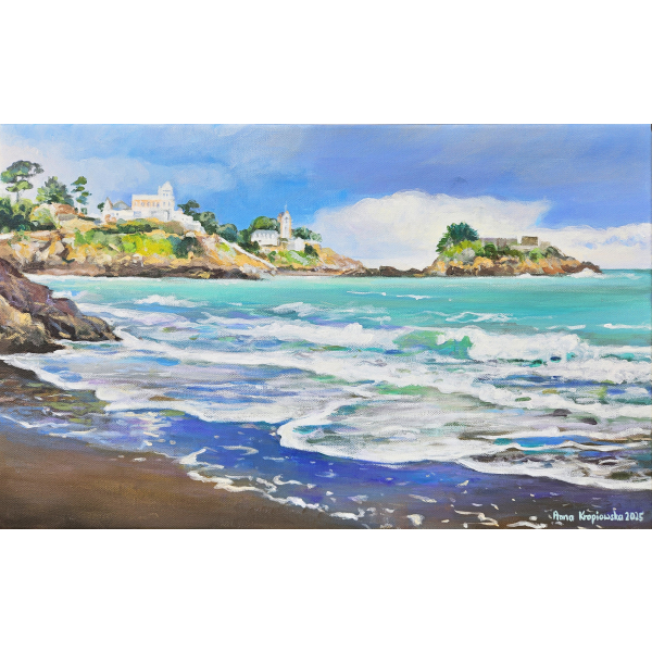 The Comtesse Beach in wintertimer 38x61cm