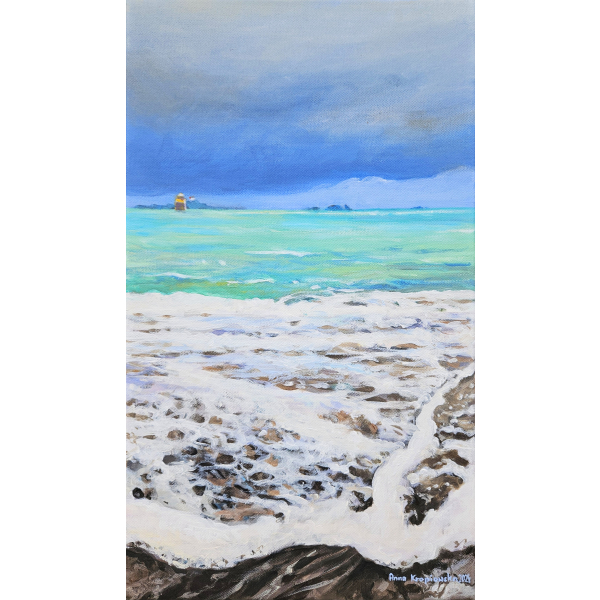 The Comtesse Beach in the heart of winter 24x41cm