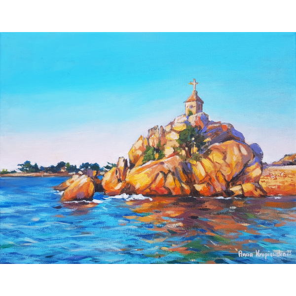 The Sentinel Rock in Port-Blanc (Penvénan) 24x30cm