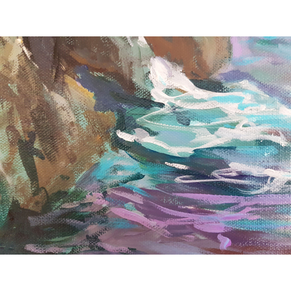 Belle ile Coton port in the morning 40x50cm