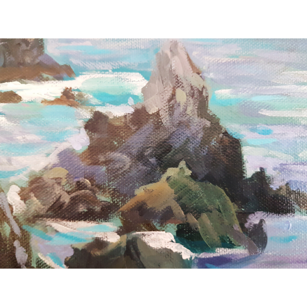 Belle ile Coton port in the morning 40x50cm