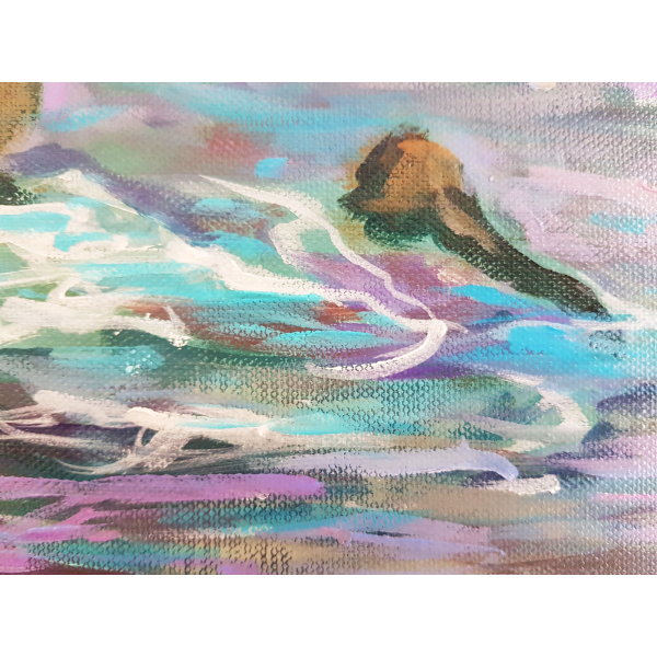 Belle ile Coton port in the morning 40x50cm
