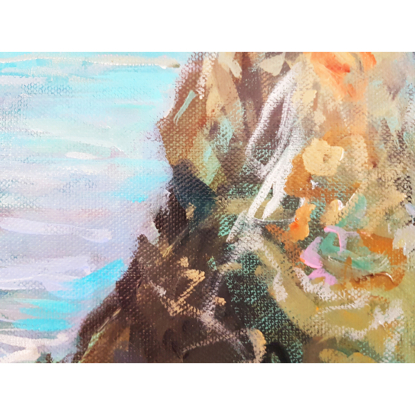 Belle ile Coton port in the morning 40x50cm