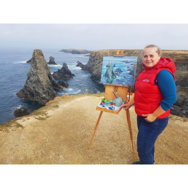 Belle ile Coton port in the morning 40x50cm