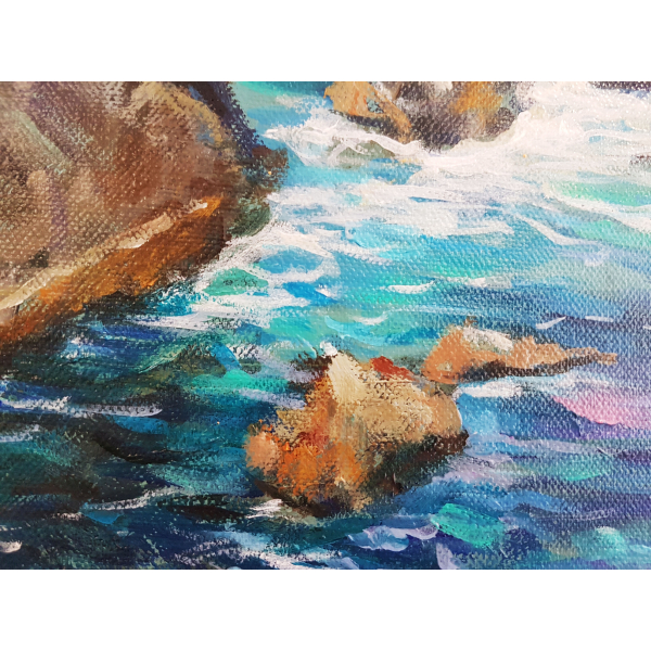 Belle ile Coton port at noon 40x50cm