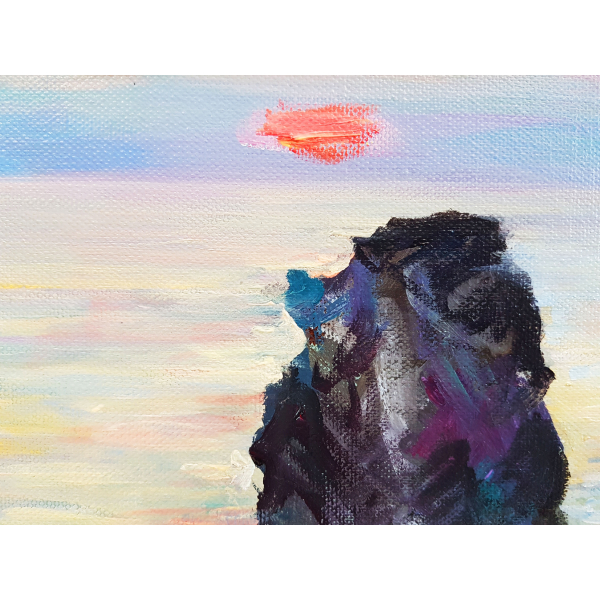 Belle ile Coton port in the evening 40x50cm