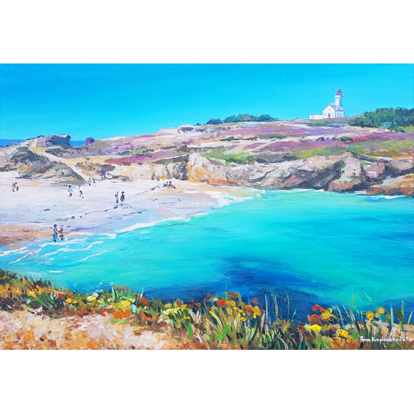 Belle ile Phare des Poulains 38x55cm