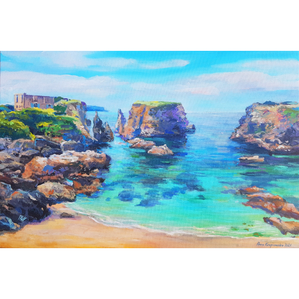 Belle ile, Sarah Bernhardt's house 40x60cm