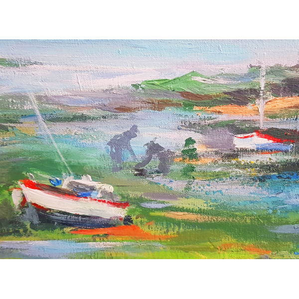 Cancal, Fishing on foot 38x46cm