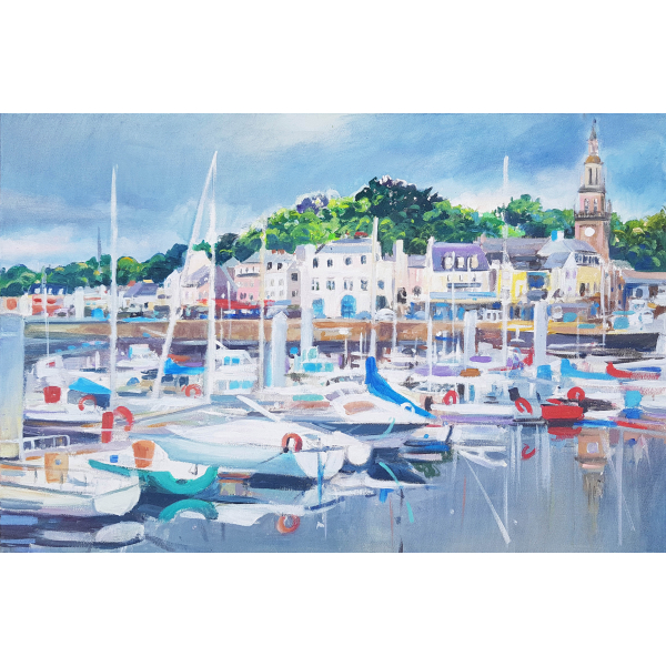 Port of Binic before the storm 40x60cm