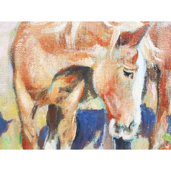 Horses of Bangor, Belle ile 24x30cm