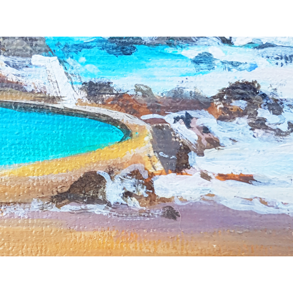 Swimming pool at Saint Quay in winter 24x30cm