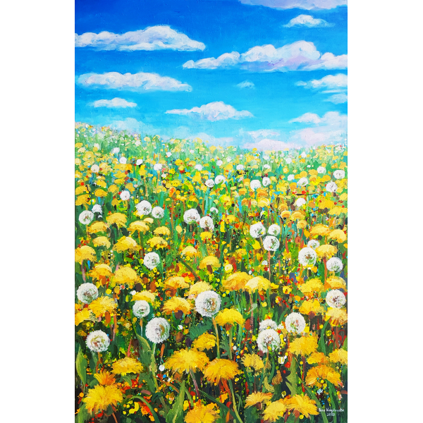 Dandelion fields 75x115cm