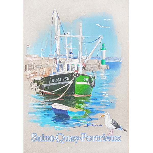 Magnet Old fishing boat 9x6,2cm