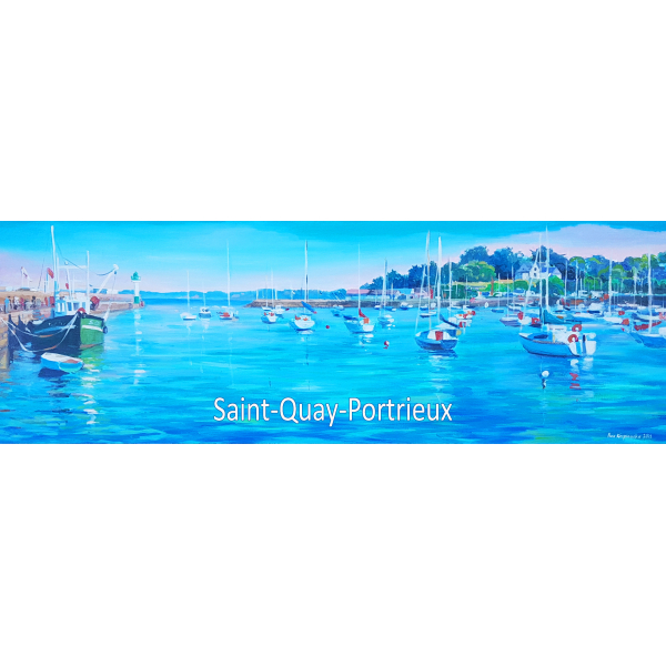 Magnet Port of Saint Quay in the morning 4x12cm