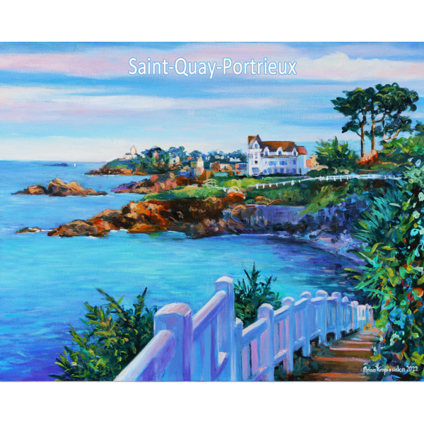 Magnet Walk to Saint Quay (villa Roche) 7,2x9cm