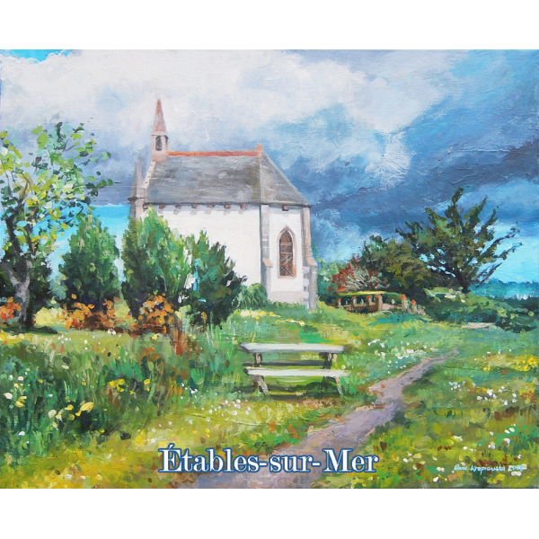Magnet Chapel of Our Lady of Hope in Étables-sur-Mer 6,5x8cm