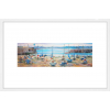 Postcard Port of Saint Quay in the morning 20x10cm