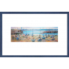 Postcard Port of Saint Quay in the morning 20x10cm