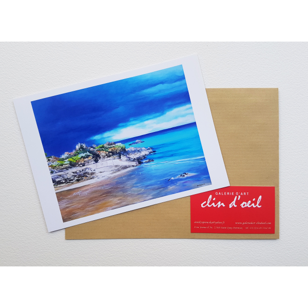 Postcard Stormy weather in Brittany 20x14,5cm